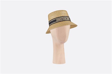 chapeau paille dior|Chapeau Dioresort à petit bord Paille naturelle et bande brodée .